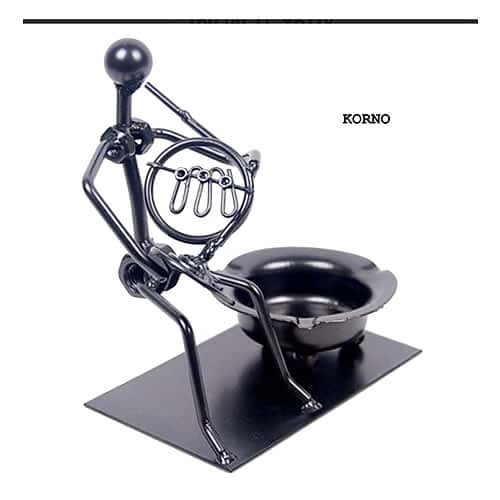 Müzisyen Vintage Dekoratif Metal Vida Somun Tasarım Kül Tablası 16 X 13 cm