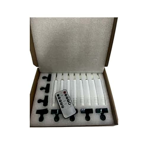 Alevsiz Mandallı Şamdan Mum 8 li Set Uzaktan Kumandalı Noel Özel Gün İçin 13 cm