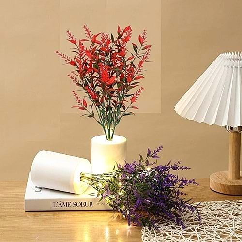 Lavanta Tasarımlı Dekoratif Led Işıklı Lamba 30 cm x 8 cm