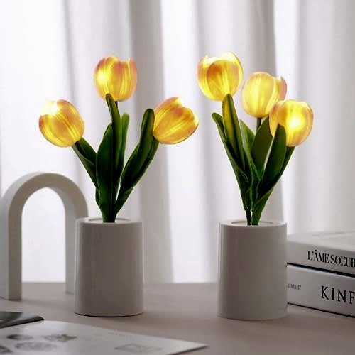 Işıklı Lale Dekoratif Gece Lambası 27 cm x 9 cm
